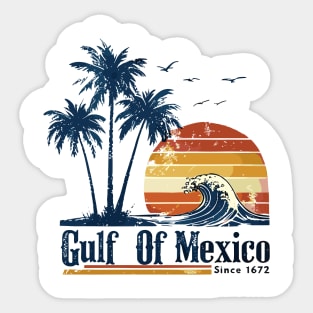 Gulf of Mexico Since 1672 Retro Vintage Beach Sticker